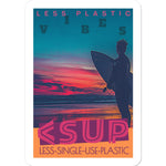 Surf Vibes "Neon Moonshine" Less Single-Use Plastic Design # 214 by © Juliana2me Sticker