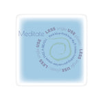 "MEDITATE" Less Single-Use Plastic Design #19 by © Juliana2me Stickers