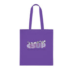 "PURPLE FLOWERS" Less Single-Use Plastic Design #42 by © Juliana2me Cotton Tote