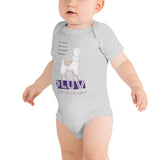 "LAMA" Less Single-Use Plastic Design # 207 by © Juliana2me Baby short sleeve one piece