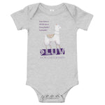 "LAMA" Less Single-Use Plastic Design # 207 by © Juliana2me Baby short sleeve one piece