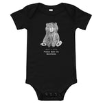 "BEAR IN MIND" Less Single-Use Plastic Design # 202 by © Juliana2me Baby short sleeve one piece