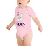 "LAMA" Less Single-Use Plastic Design # 207 by © Juliana2me Baby short sleeve one piece