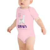 "LAMA" Less Single-Use Plastic Design # 207 by © Juliana2me Baby short sleeve one piece