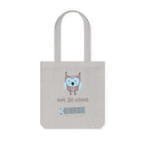 "OWL BE USING" Less Single-Use Plastic Design #61. by © Juliana2me Woven Tote Bag