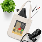 "BROWN BAG LUNCH" Design #15 by © Juliana2me Organic Canvas Tote Bag