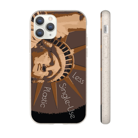 "NEW YORK BLACK & BROWN" Less Single-Use Plastic Deisgn #30 Biodegradable Case