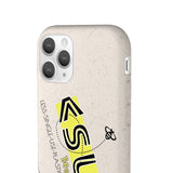 "BEE THE CHANGE" Less Single-Use Plastic Design #40 by © Juliana2me Biodegradable Phone Case