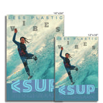 Surf Vibes " Crystal's Crescendo" Less Single-Use Plastic Design # 217 © by Juliana2me Rolled Eco Canvas