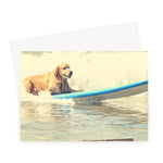 Surf Vibes "Fetchin' Some Fun" Less Single-Use Plastic Design # 224 by © Juliana2me Greeting Card