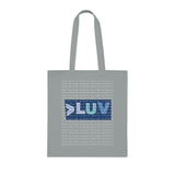 "LUV PATTERN" Less Single-Use Plastic Design #28 by © Juliana2me Cotton Tote