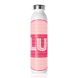 "LUV PATTERN PINK" Less Single-Use Design # 96 by © Julana2me Slim Water Bottle