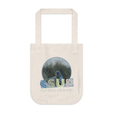 "SEAL" Less Single-Use Plastic Design #57 Organic Canvas Tote Bag