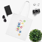 "MORE FUN" Less Single-Use Plastic Design # 54 by © Juliana2me Cotton Tote