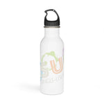 "PASTEL PAINT SPILLS" Less Single-Use Plastic Design #29 by © Juliana2me Stainless Steel Water Bottle