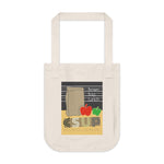 "BROWN BAG LUNCH" Design #15 by © Juliana2me Organic Canvas Tote Bag