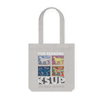 "FUR SEASONS" Less Single-Use Plastic Design #52 by © Juliana2me Woven Tote Bag