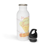 "HERE'S THE SCOOP" Less Single-Use Plastic Deisgn #56 by Juliana2me Stainless Steel Water Bottle