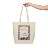 "NEW CHAPTER" Less Single-Use Plastic Deisgn # 201 by © Juliana2me Canvas Shopping Tote