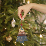 "INHALE EXHALE" Less Single-Use Plastic Design #152 Wooden Tree Ornament