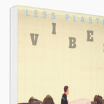 Surf Vibes "Pink Board" Less Single-Use Plastic Design # 219 by © Juliana2me Eco Canvas