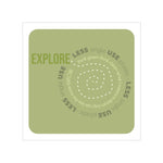 "EXPLORE" Less Single-Use Plastic Design #18 by © Juliana2me Stickers