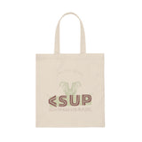 "BAT U CAN" Less Single-Use Plastic Design #71 by © Juliana2me Canvas Tote Bag