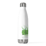 "GRASS IS GREENER" Less Single-Use Plastic Design #46 by © Juliana2me 20oz Insulated Water Bottle