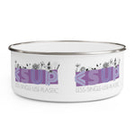 "PURPLE FLOWERS" LESS SINGLE-USE PLASTIC DESIGN #42 BY © JULIANA2ME Enamel Bowls