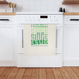 "KEEP LIFE SIMPLE" Less Single-Use Plastic Design #140 by © Juliana2me Cotton Tea Towel