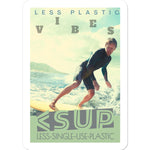 Surf Vibes " Frosty Tellecaster" Less Single-Use Plastic Deisgn #209 by © Juliana2me Sticker