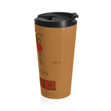 "BUCKLE TO" Less Single-Use Plastic Design #92 by © Juliana2me Stainless Steel Travel Mug