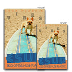 Surf Vibes "Bali Bulldog" Less Single-Use Plastic Design # 223 Eco Canvas