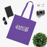 "PURPLE FLOWERS" Less Single-Use Plastic Design #42 by © Juliana2me Cotton Tote