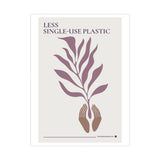 "MATISSE LEAF-(BLACK/BROWN HANDS)" Less Single-Use Plastic Design #121 by © Juliana2me