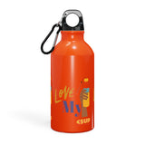 "LOVE MY WATER BOTTLE"  Less Single-Use Plastic Design #184 by © Juliana2me Oregon Sport Bottle