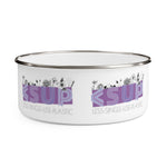 "PURPLE FLOWERS" LESS SINGLE-USE PLASTIC DESIGN #42 BY © JULIANA2ME Enamel Bowls