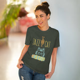 "JAZZ CAT" Less Single-Use Plastic Design #89 by © Juliana2me Organic T-shirt - Unisex