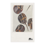 "HORSESHOE CRABS" ART 4 Less Single-Use Plastic #1 by © Anina Sinclair Kitchen Towel