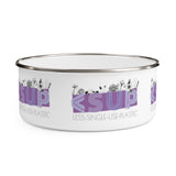 "PURPLE FLOWERS" LESS SINGLE-USE PLASTIC DESIGN #42 BY © JULIANA2ME Enamel Bowls