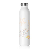 "STARFISH" Less Single-Use Plastic Design # 136 by © Juliana2me Slim Water Bottle