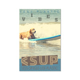 Surf Vibes "Fetchin' Some Fun" Less Single-Use Plastic Design # 224 by © Juliana2me Rolled Eco Canvas