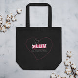 "MORE LUV HEARTS" Less Single-Use Plastic Design #3 by © Juliana2me Eco Tote Bag