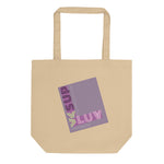 "L IS FOR LOVE"  Less Single-Use Plastic Design #7 by © Juliana2me Eco Tote Bag