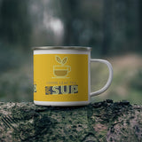 "LOOSE LEAF TEA" Less Single-Use Plastic Design # 83 by © Juliana2me Enamel Camping Mug