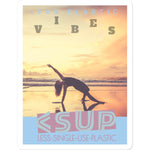 Yoga Vibes "Stretch" Less Single-use Plastic Design # 243 by Juliana2me Sticker