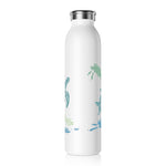 "SEA TURTLES" Less Single-Use Plastic Design @ 135 by © Juliana2me Slim Water Bottle