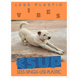 Yoga Vibes "Downward Dog" Less Single-use Plastic Design # 244 by Juliana2me Sticker