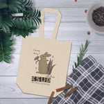 "SOME BUNNY" Less Single-Use Plastic Design # 197 by © Juliana2me Double Wine Tote Bag