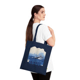 "WHALE" Less Single-Use Plastic Design # 188 by © Juliana2me Organic Cotton Tote Bag